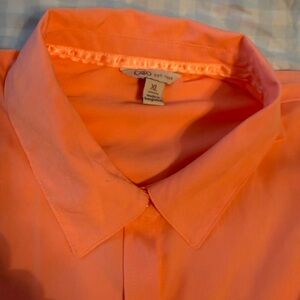 Cato XL LADIES BRIGHT PEACH Orange blouse euc!